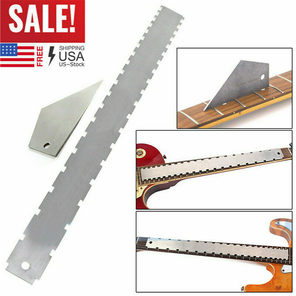 guitar neck notched straight edge feeler radius gauge
