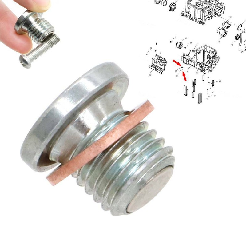 M12x1.5 Magnetic Oil Drain Plug For Polaris Sportsman Ranger Turbo Scrambler ATV