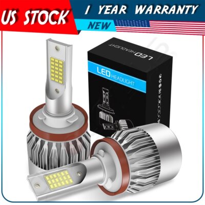 Conversion Kit H11 LED Headlight luces 120W 6000K Bright Hi/Lo Beam 2x