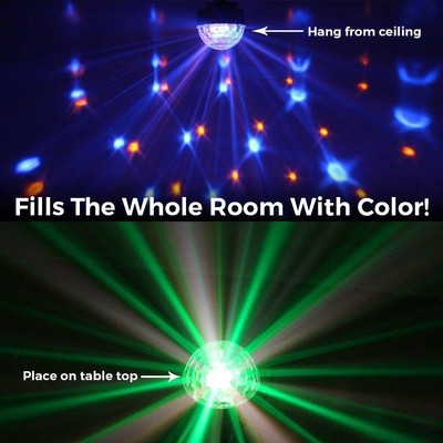 LED Disco Ball by NuLights - RGB LED Party Lights - 100% RISK FREE! Best for