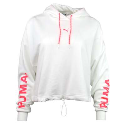 

Puma Chase Cropped Hoody Womens Size  Повседневная верхняя одежда 595224-02, Белый