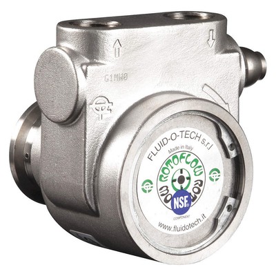 FLUID-O-TECH PA 1011 Pump,1/2'' NPTF,327 Max. GPH,SS,Bypass 423J56
