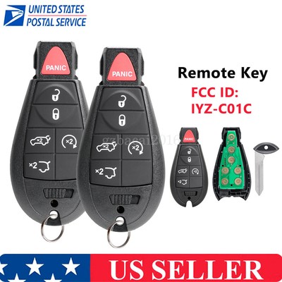 2X Remote Smart Key Fob 6B for Jeep Commander 2008 2009 2010 IYZ-C01C