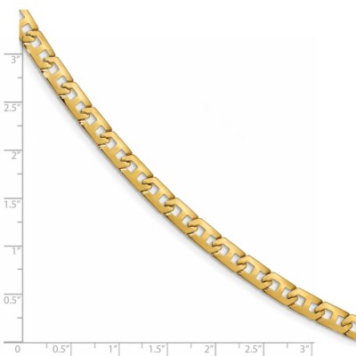 Pre-owned Superdealsforeverything Real 14kt Yellow Gold Polished Fancy Link Chain Bracelet; 7.5 Inch