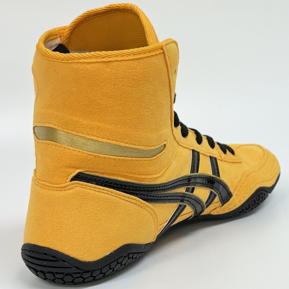 Pre-owned Asics 1083a001  Wrestling Boxing Shoes Yellow×black Ex-eo Successor Us7.5-11.5