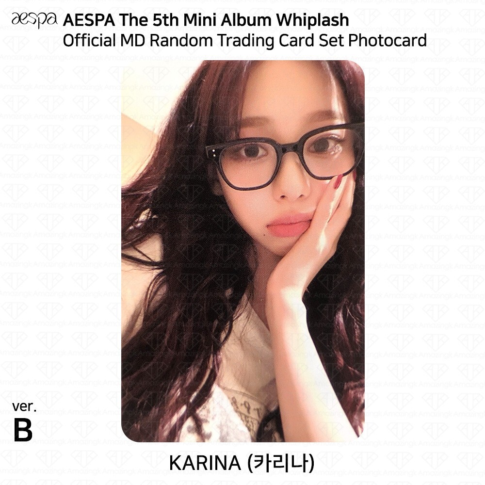 aespa popup whiplash 5万購入特典 チェキ カリナ 2枚 aespa