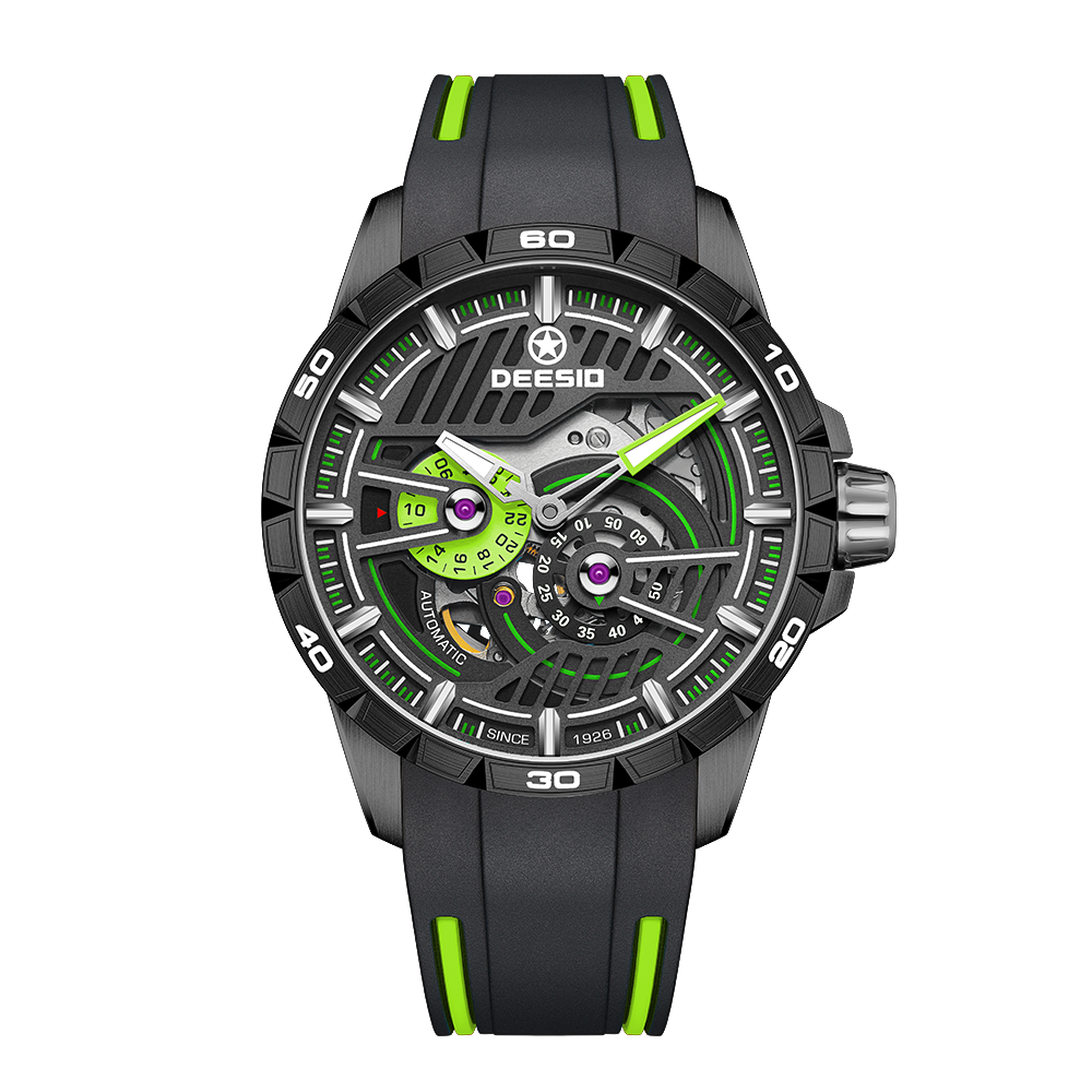 Pre-owned Halloween 316l Steel Case 50 Meter Water Resistant Automatic Men's Watch