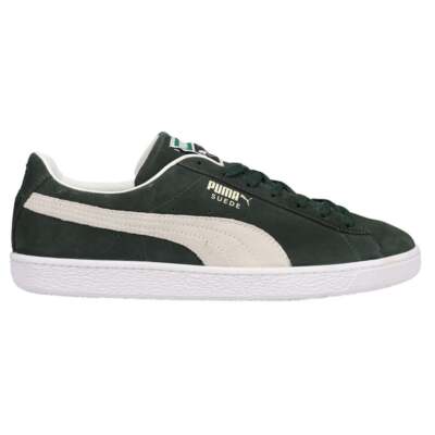 Мужские зеленые кроссовки Puma Suede Classic Xxi Lace Up Повседневная обувь 374915-16