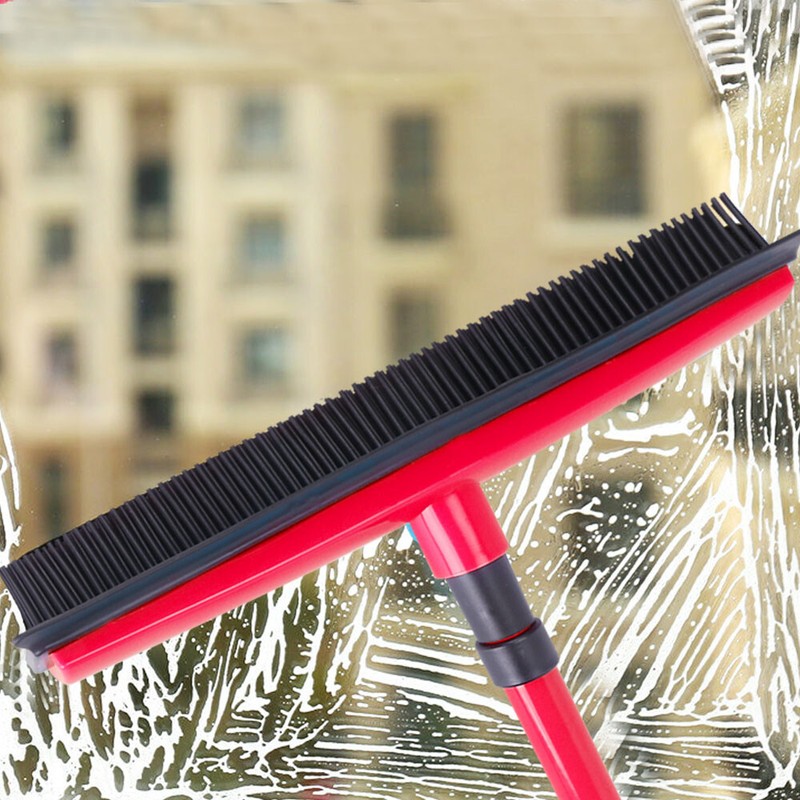 Rubber Broom Brush Pet Hair Remover Rubber Bristle Carpet Cleaning
