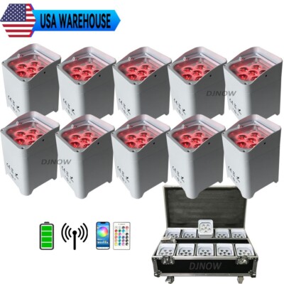 S6 Uplight 6x18w RGBWA UV Battery Powered Uplights for Wedding