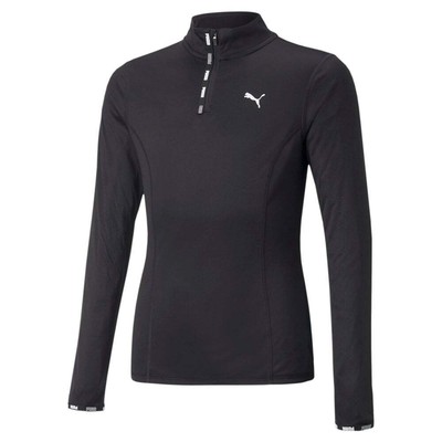 Puma Strong 14 Zip Pullover Youth Girls Black Повседневная спортивная верхняя одежда 67016701