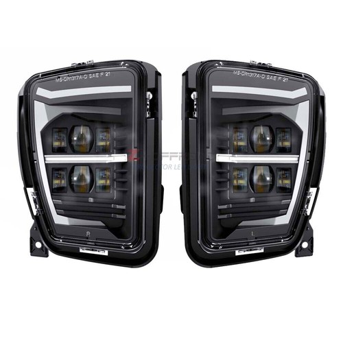 Black Bumper DRL LED Fog Lights For Dodge Ram 1500 2013 2014 2015 2016 2017