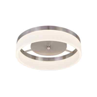 HDC 13.75 in. 21-Watt Brushed Nickel Integrated LED Ceiling Flush Mount