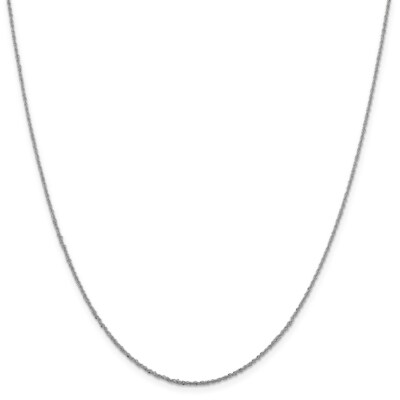 Pre-owned Superdealsforeverything Real 14kt White Gold 1.3mm Sparkle Singapore Chain; 18 Inch; Lobster Clasp