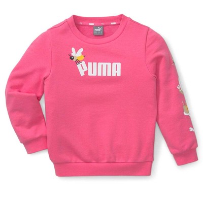 

Толстовка Puma Small World с круглым вырезом для девочек, розовая 67013182, Розовый
