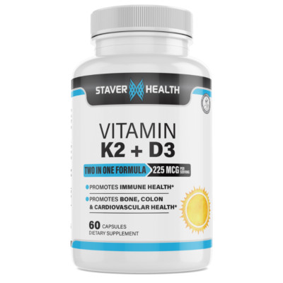 Vitamin D3 with K2 Supplement w/ Calcium BioPerine Vitamin K2 D3,  K2 D3Calcium