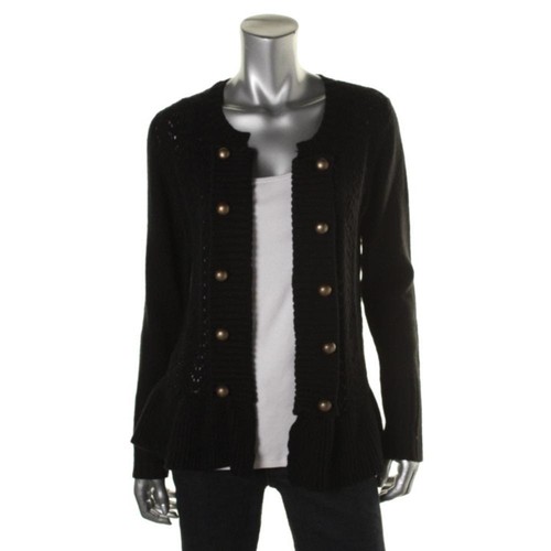 Pull Debbie Morgan Femme – Noir, Perles Coton/ramie, Taille L, Neuf Sans étiquette