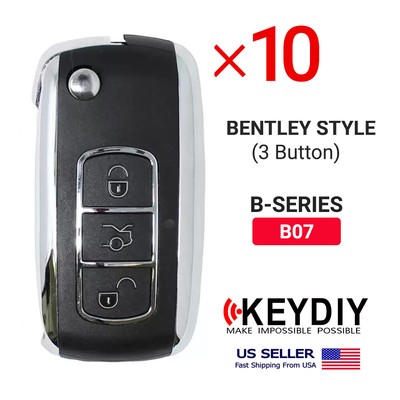10x KEYDIY KD Universal Car Flip Remote Key Bentley Style B-Series 3 Buttons B07