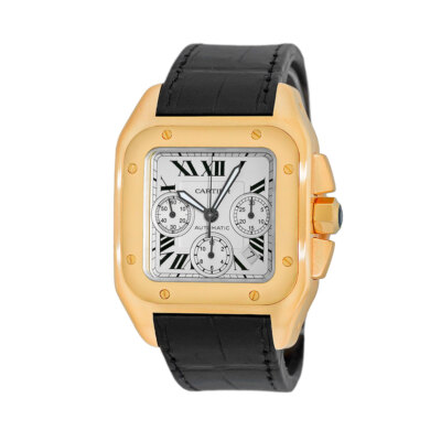 CARTIER Large 18K Yellow Gold 41mm Santos 100 W20096Y1-2741