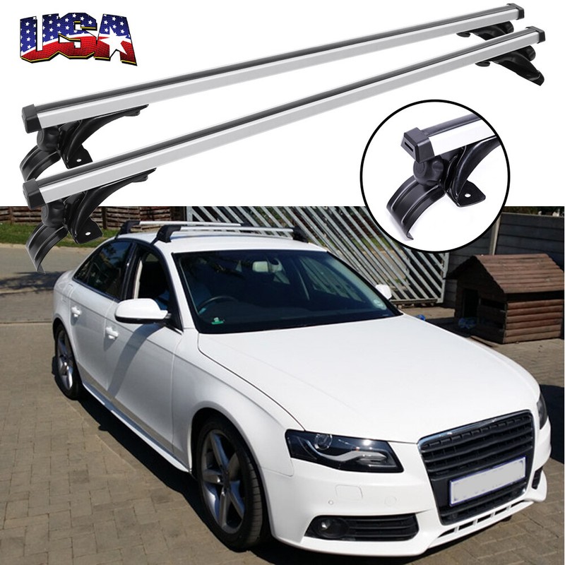 48 Silver Aluminum Roof Rack Cross Bar w 3 Kinds Clamp For Audi A4 A6 A3 Q7 Q5 eBay