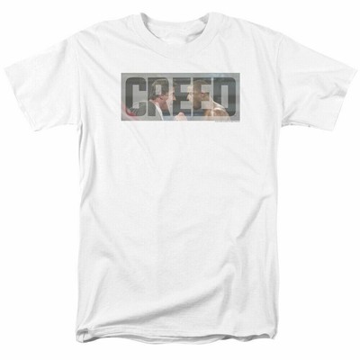Creed Pep Talk T Shirt Mens Licensed Boxing Movie Tee Rocky White