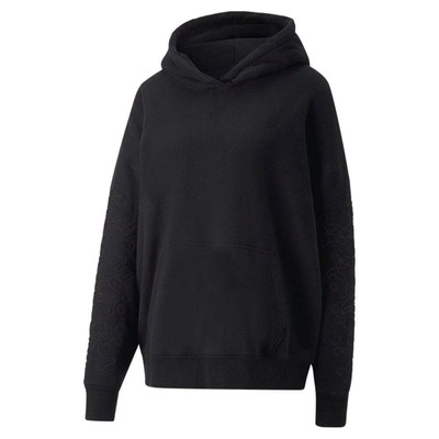 

Puma Inland Pullover Hoodie Женская черная повседневная верхняя одежда 53581601, Черный