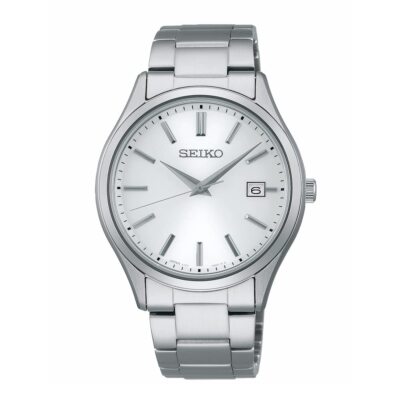 Pre-owned Seiko Selection Sbpx143 Silver Dial Solar Sapphire Stainless Steel Men Watch