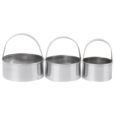 3 Pcs Round Cookie Baking Rings Bakeware Pastry Circle Cookie