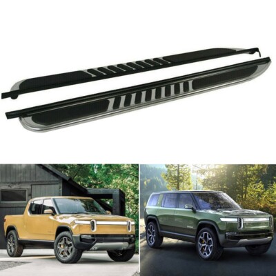 2pcs Nerf Bar Running Boards Side Step Fits for Rivian R1T RIS 2022 2023 2024