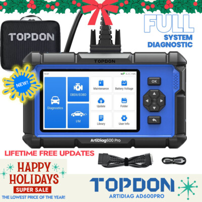 2025NEW! TOPDON AD600S+ PRO All System Scanner OBD Engine AT etc Diagnostic Tool
