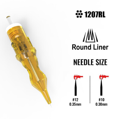 10-100Pcs Premium Professional Sterile Tattoo Cartridge Needle Shader RL RS RM 1