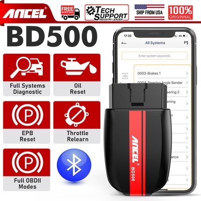 ANCEL BD500 All System OBD2 Scanner ABS SRS EPB OIL Car Diagnostic Scan Tool