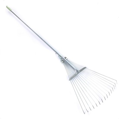 Gartenrechen Rechen Teleskop Fächerbesen Drahtbesen Laubbesen Harke 19-55cm