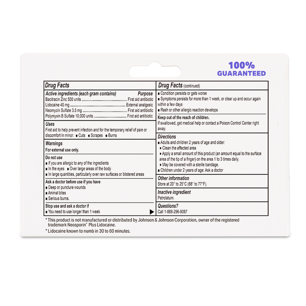 Globe First Aid Antibiotic Ointment + Lidocaine 1 Oz -  2 Pack