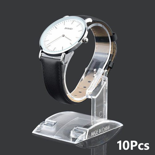 10Pack Clear Wrist Watch Display Holder Jewelry Bracelet Rack Box Holder Stand