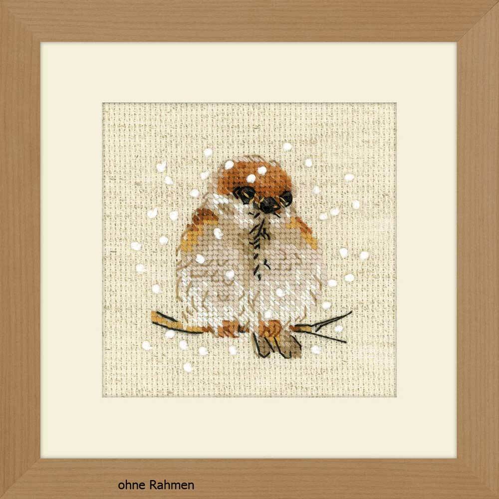 Riolis counted cross stitch Kit Sparrow, DIY