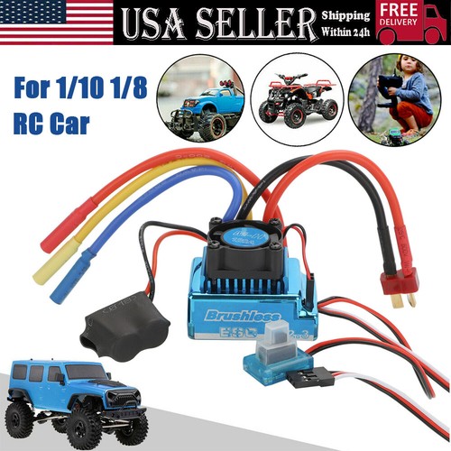 120A Brushless ESC Electric Speed Controller RC Accessory for 1/10 1/8 RC Car