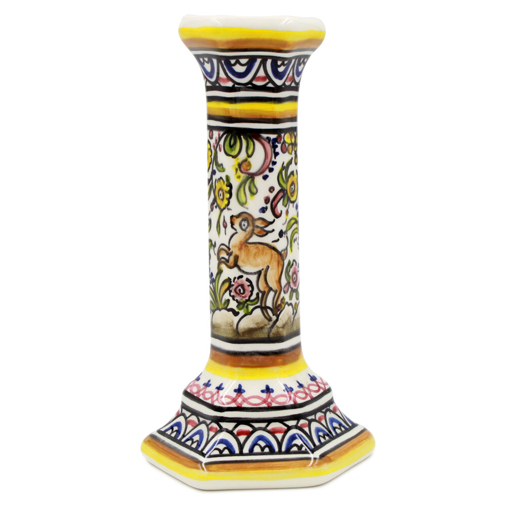 Coimbra Ceramics Handpainted Decorative Candle Holder XVII Cent