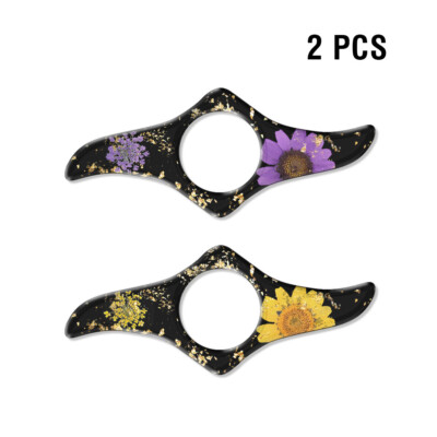 2 Pcs Resin Dried Flower Book Page Holder for Reading Thumb Bookmark Book Opener