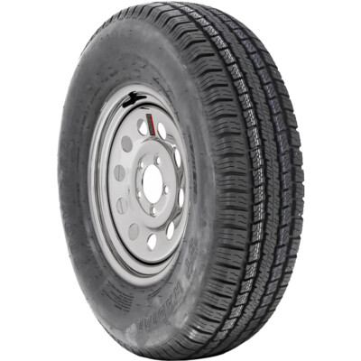 2 Tires Provider Radial ST 225/75R15 E 10 Ply 6x5.5 Modular Silver Assembly