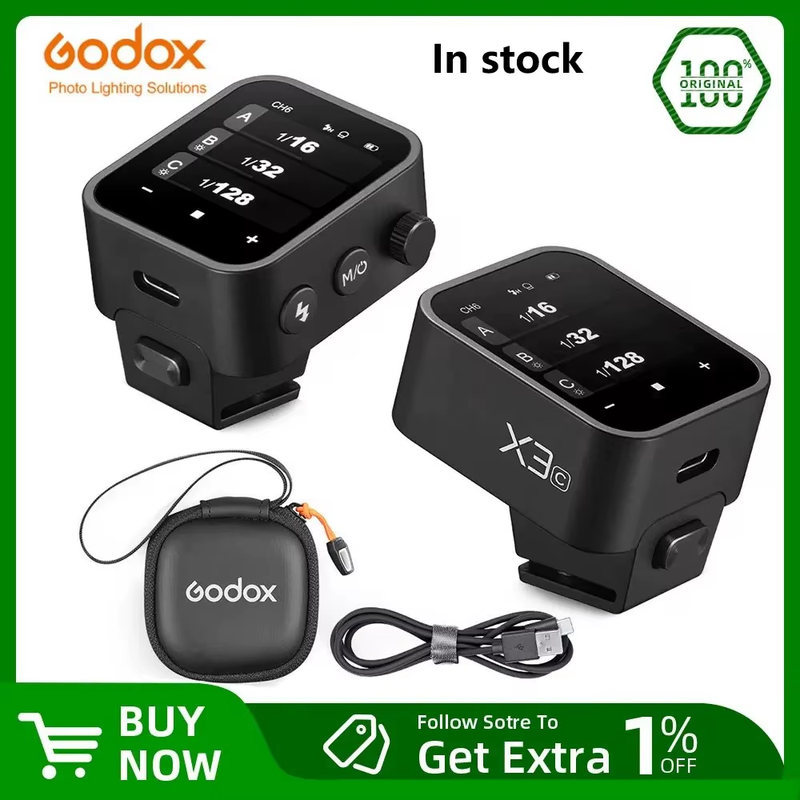 X3 TTL HSS 2.4G Wireless Flash Trigger OLED Touch Screen Transmitter Quick Charg