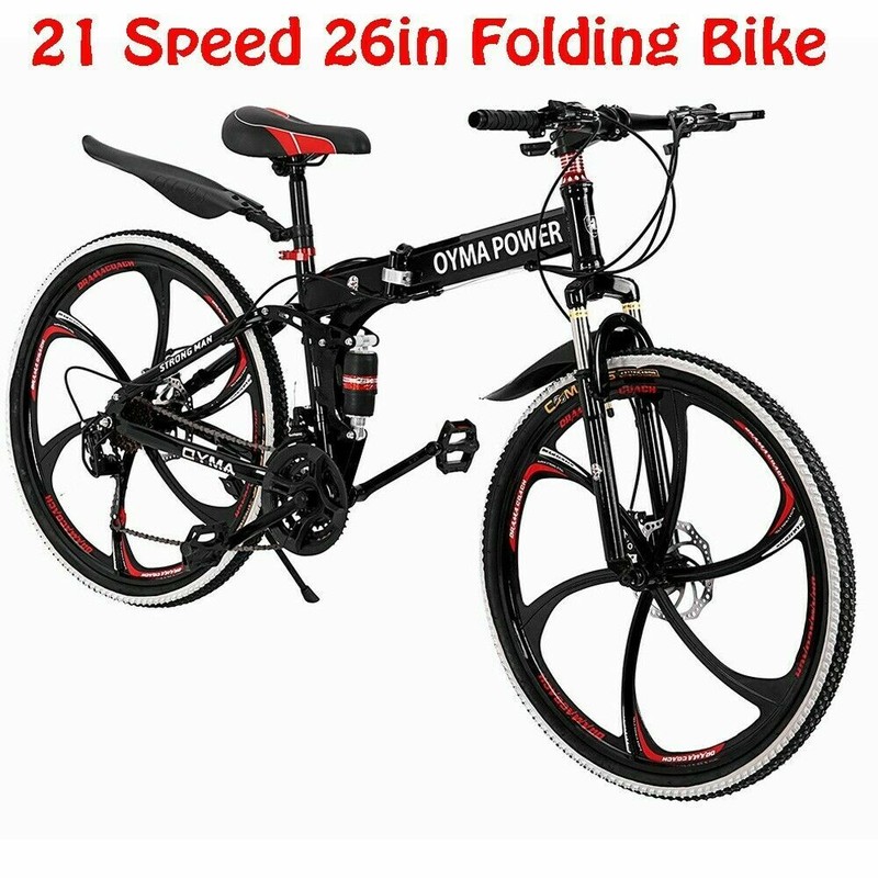 21 Speed 26" Folding Bike Double Disc Brake Bicycles