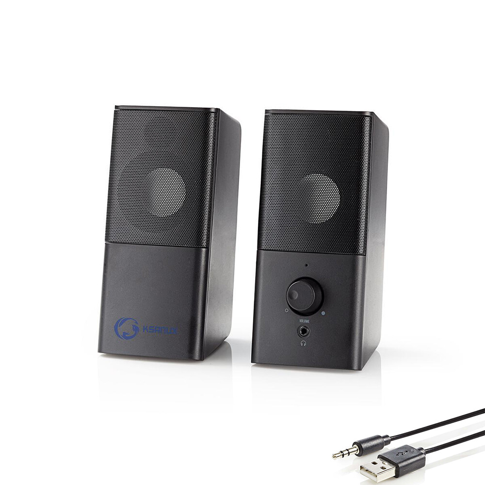 Gaming PC Lautsprecher 2.0 18W Speaker Multimedia Boxen für PC Computer Laptop 