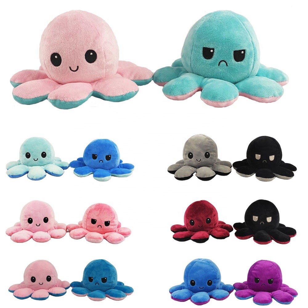 Octopus Plusch Oktopus Pluschtier Doppelseitiges Kuscheltier Stimmung Hot 2021 Ebay
