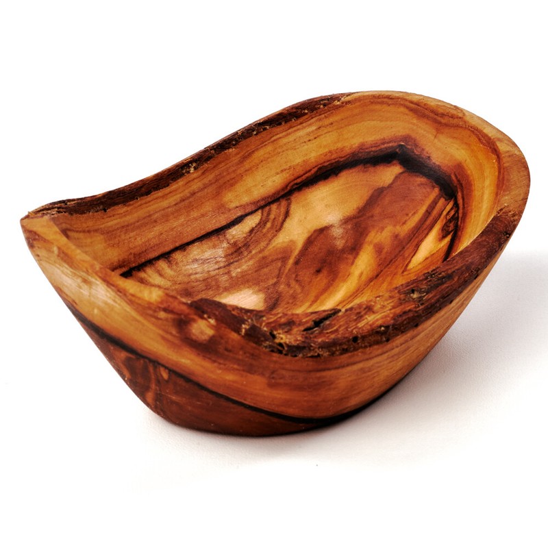 Ovales SeifenschÃ¤Lchen Aus Olivenholz Mit MÃ¶Glichst Naturbelassenem Rand