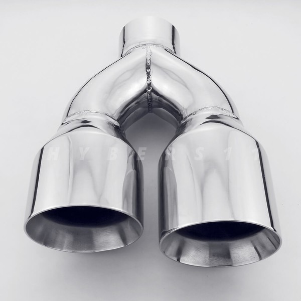 QUAD 4" Out Stainless Steel Exhaust Tips 2.5" Inlet Dual Wall for ACURA