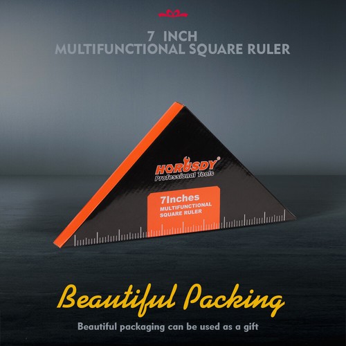 7 Inch Premium Rafter Square with Level Carpenter Tool Protractor Ruler