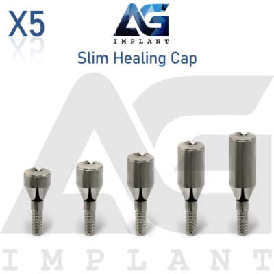 5 Slim Healing Cap Prosthetic Abutment Titanium For Dental Hexagon 2.0mm