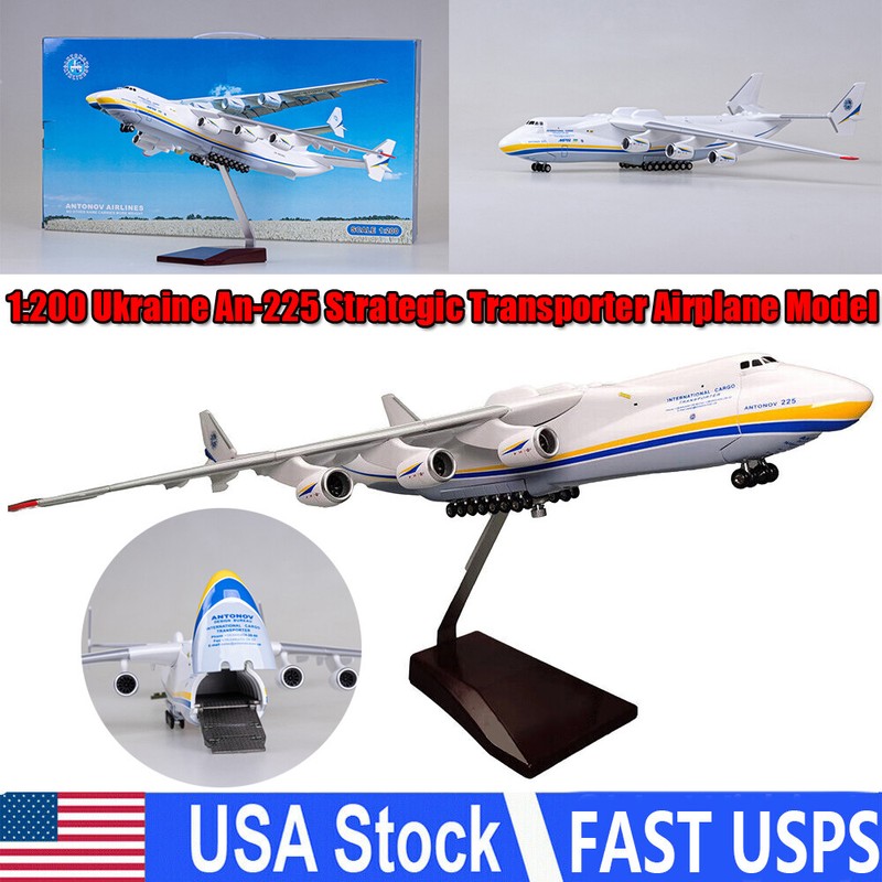 1:200 Ukraine Antonov An-225 Strategic Transporter Airplane Model Decoration