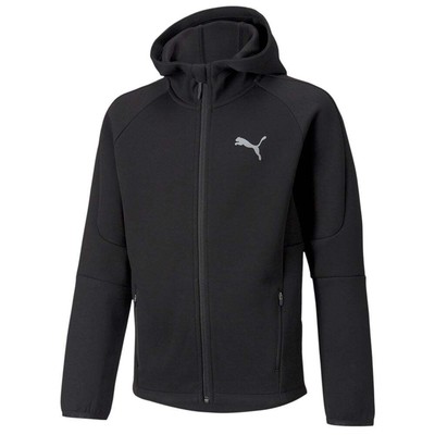 

Puma Evostripe Logo FullZip Hoodie Boys Black Повседневная верхняя одежда 589194-01, Черный